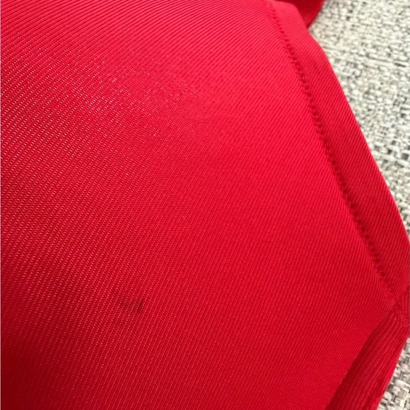 Cacique Boost Plunge Front Close Racerback Bra Red with Black Lace Accents 42DDD - Picture 7 of 10